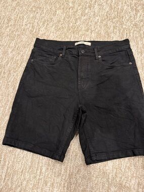 Mango Black Men's Casual Cotton Shorts